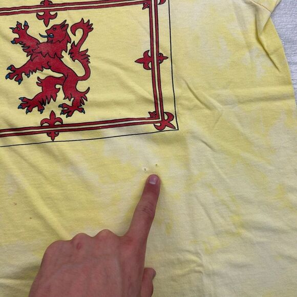 Vintage Scotland Shirt Adult Large Yellow Flag Royal Banner Lion Rampant - Picture 4 of 6